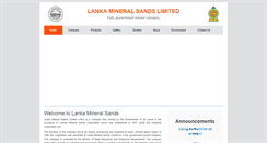 Desktop Screenshot of lankamineralsands.com